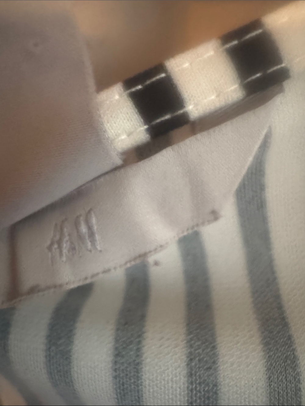 H&M Black and White Striped Wrap-Front Long Sleeve Midi Dress - Picture 3 of 5